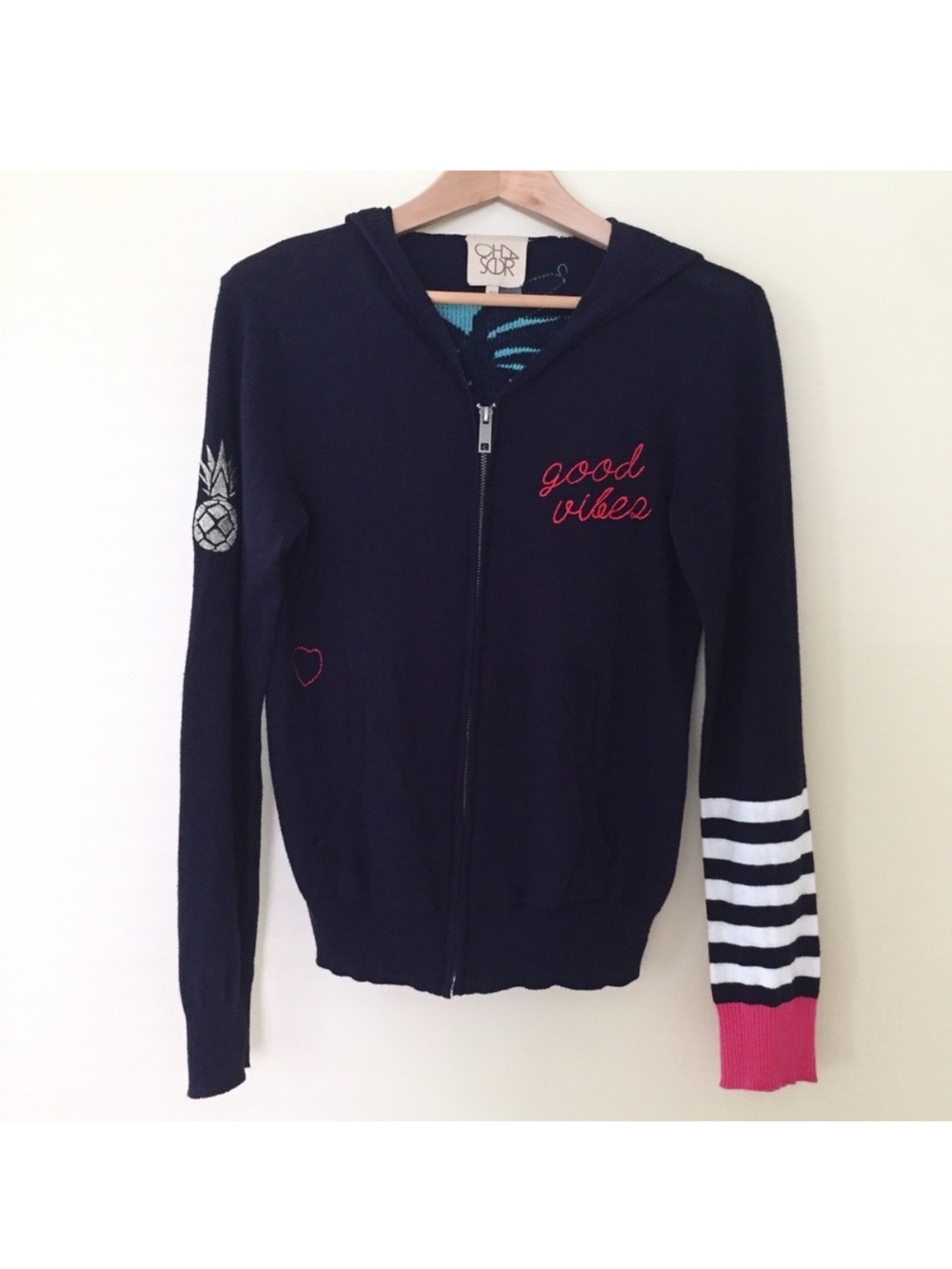 Chaser Good Vibes Cardigan Zip Up Hoodie - Picture 3 of 8